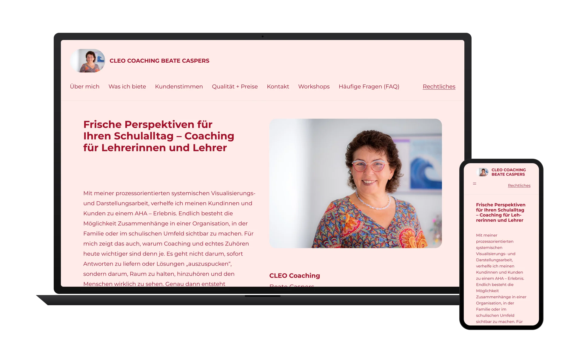 CLEO Coaching: SEO-Feintuning und Workshop-LP für eine Coaching-Praxis