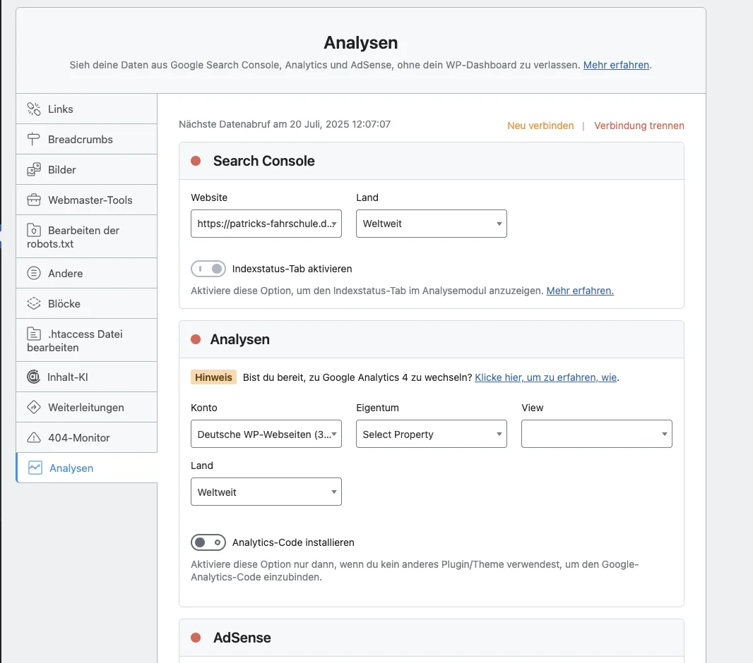 Google Analytics Integration