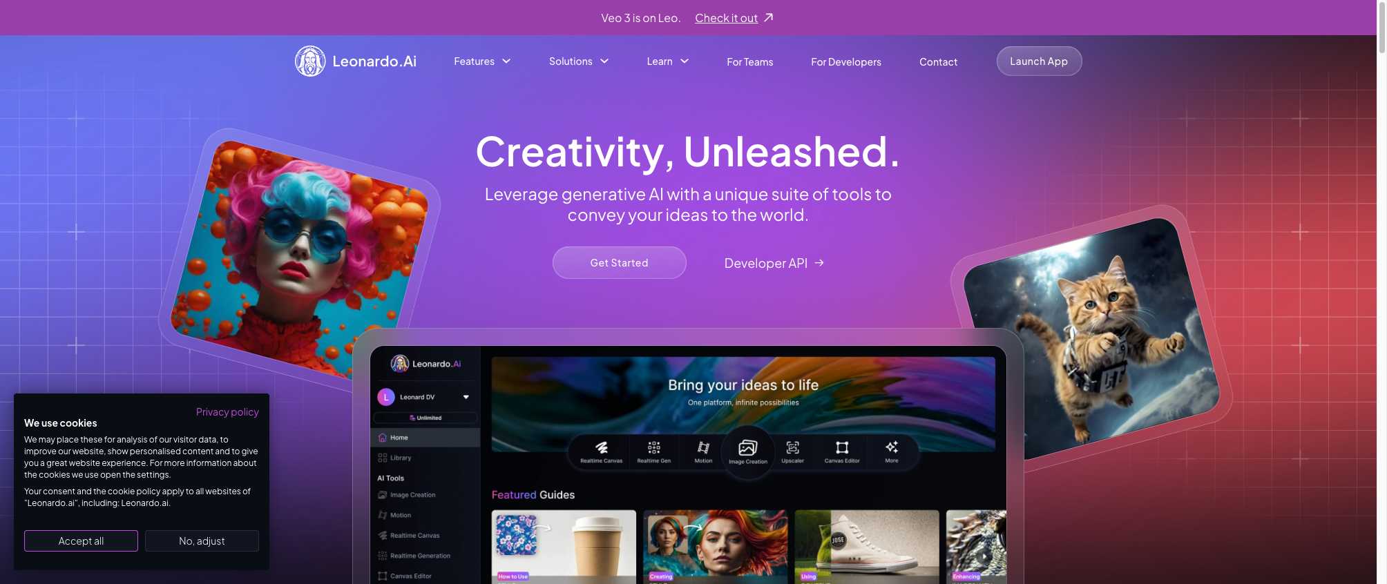 Leonardo AI - KI-Design-Tool Interface