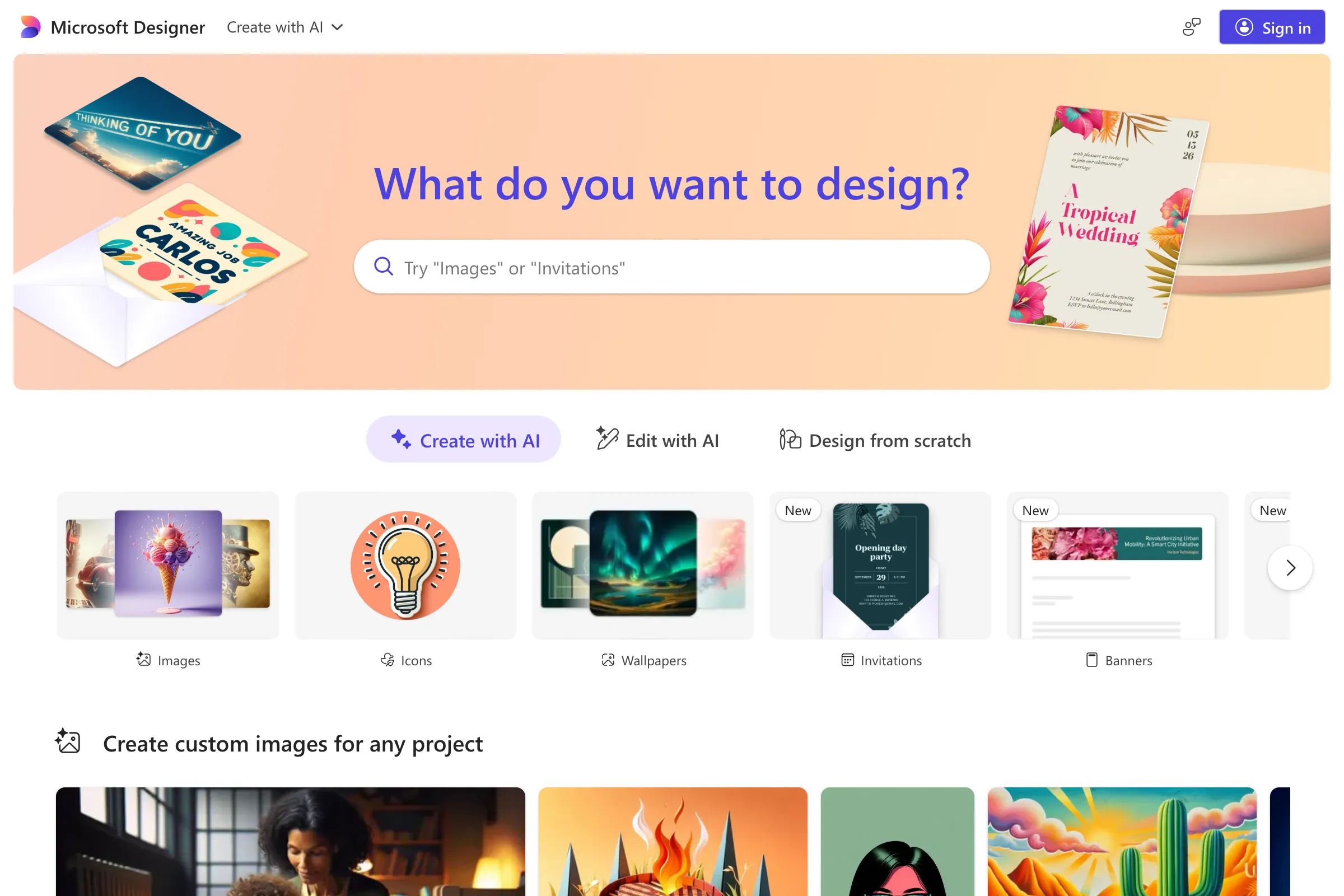 Microsoft Designer - AI-Powered Design Creation