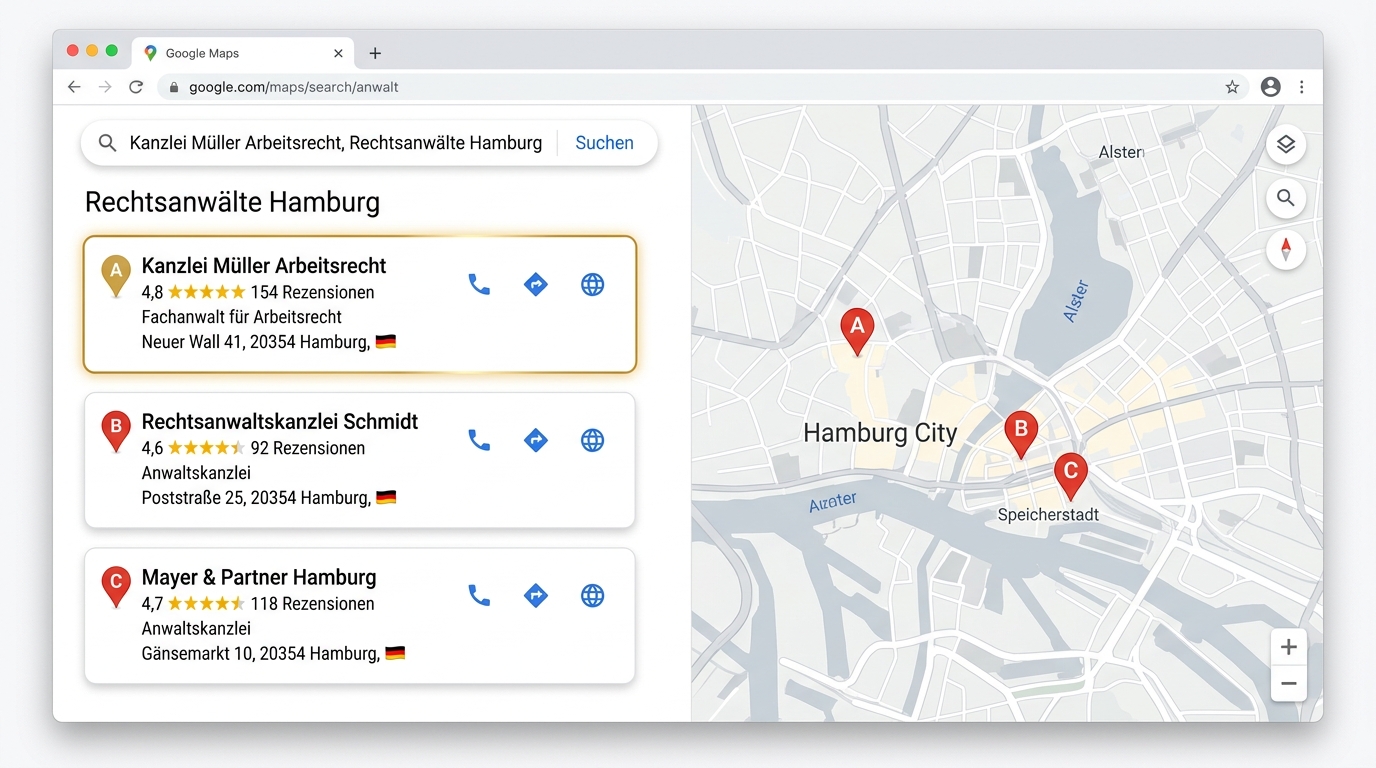 GBP Optimierung Checkliste für Anwälte – 6 Schritte für ein vollständiges Google Business Profile