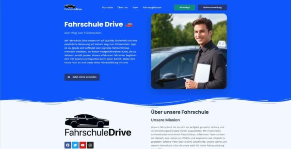 Website für Fahrschulen