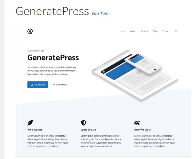 GeneratePress Screenshot - WordPress Theme